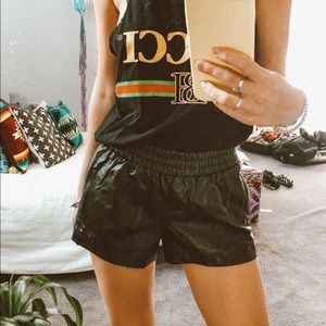 Leather shorts